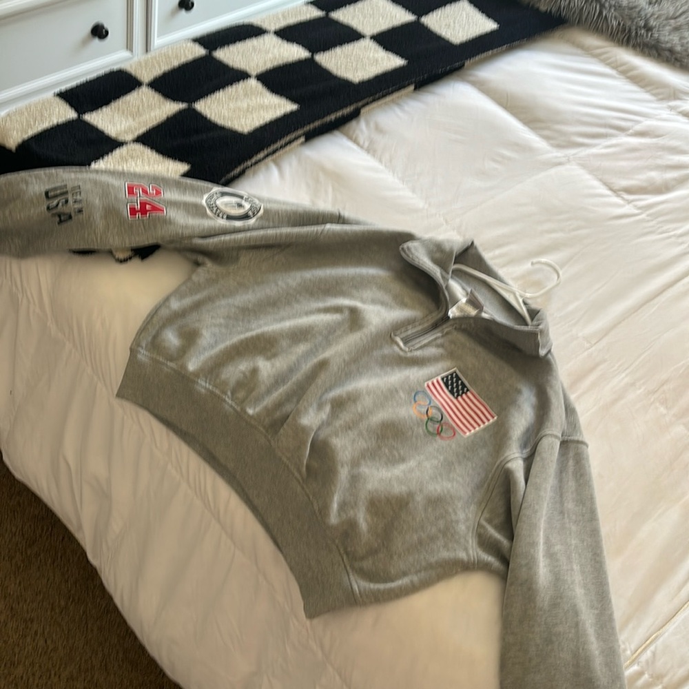 Team USA Cropped zip up sweatshirt